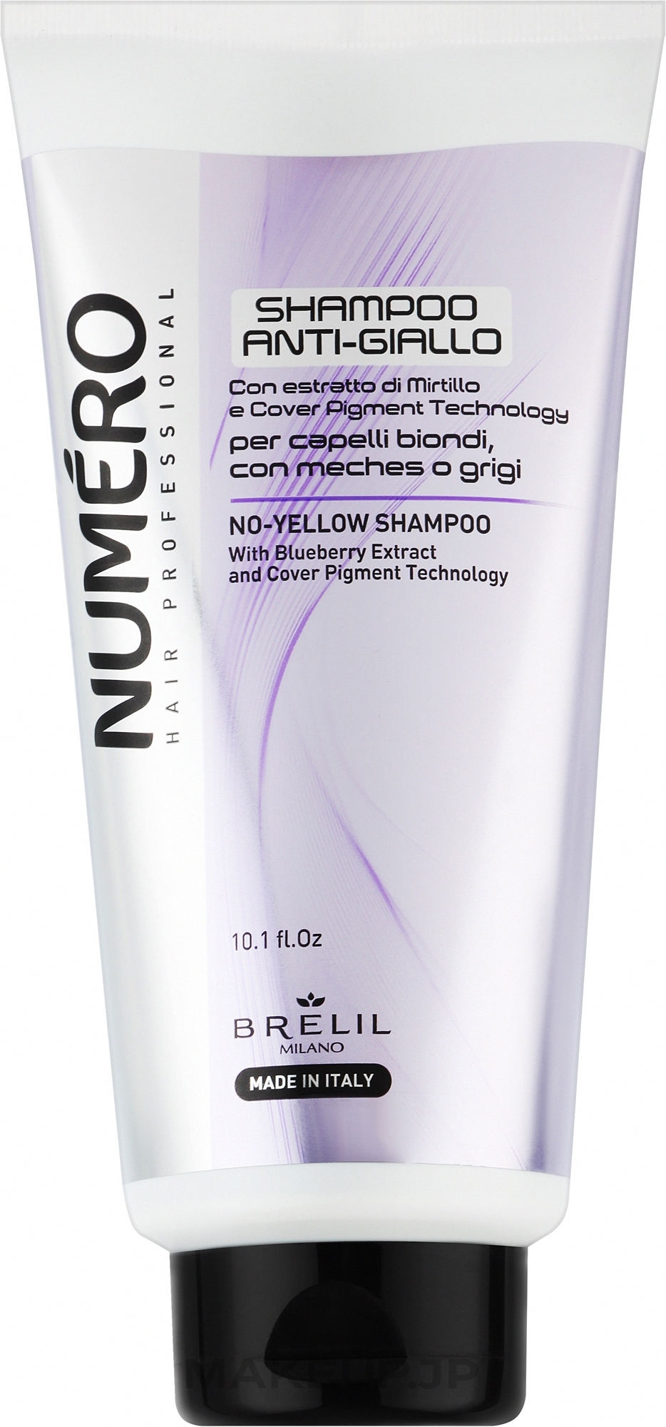 Anti-Yellow Shampoo for Blonde Hair - Brelil Numero No Yellow Shampoo — photo 300 ml