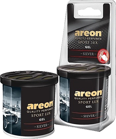 Silver Scented Gel - Areon Gel Can Sport Lux Blister Silver — photo N1