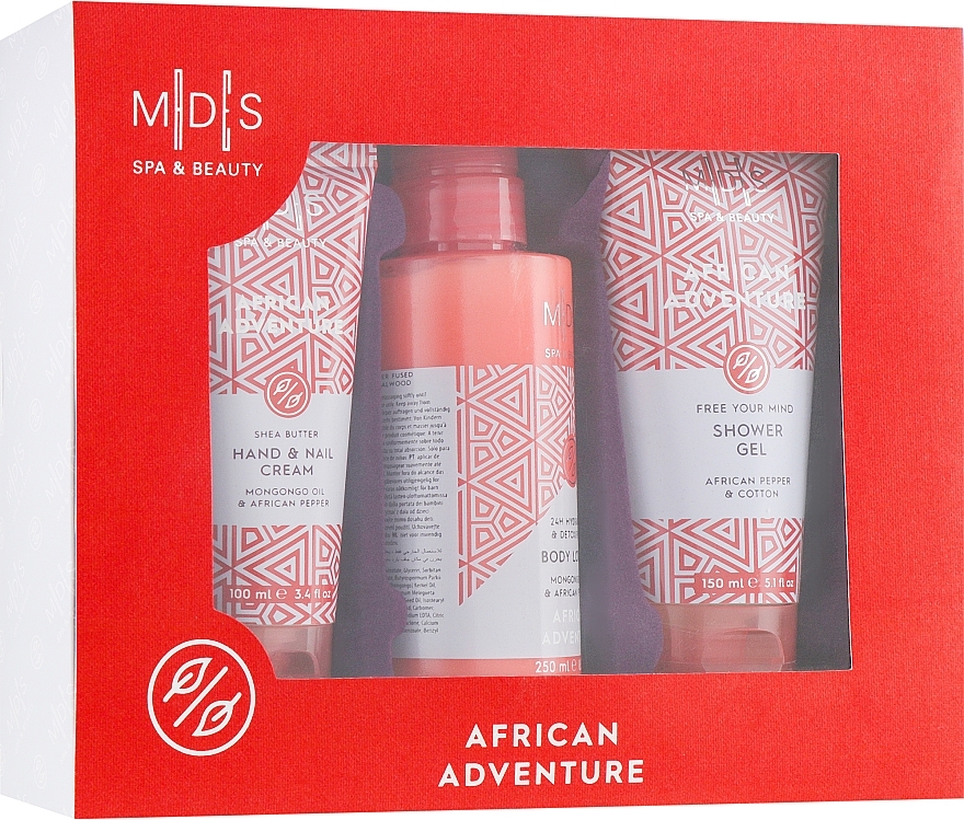 African Adventure Trio Set in Luxury Box - MDS Spa&Beauty African Adventure (s/g/150ml + b/lot/250ml + h/cr/100ml) — photo N2