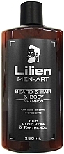 Beard, Hair & Body Shampoo - Lilien Men-Art Black Beard & Hair & Body Shampoo — photo N1