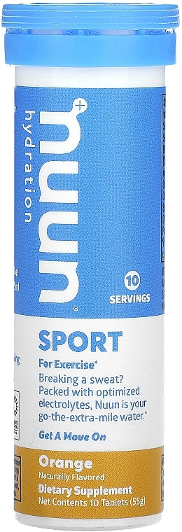 Electrolyte Drink, orange - Nuun Sport Hydration Orange — photo N1