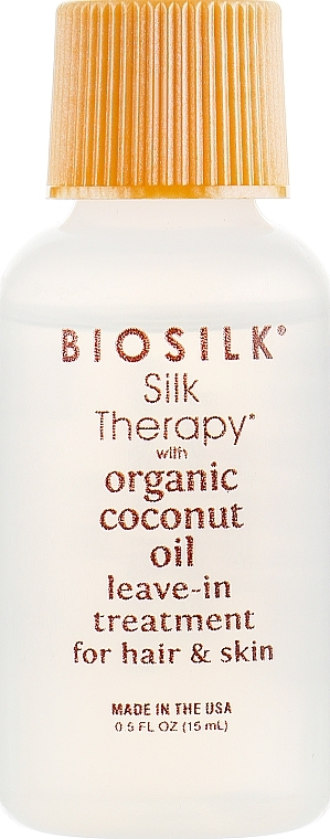 Hair Oil Serum - BioSilk Silk Therapy With Organic Coconut Oil Leave In Treatment For Hair & Skin — photo N1