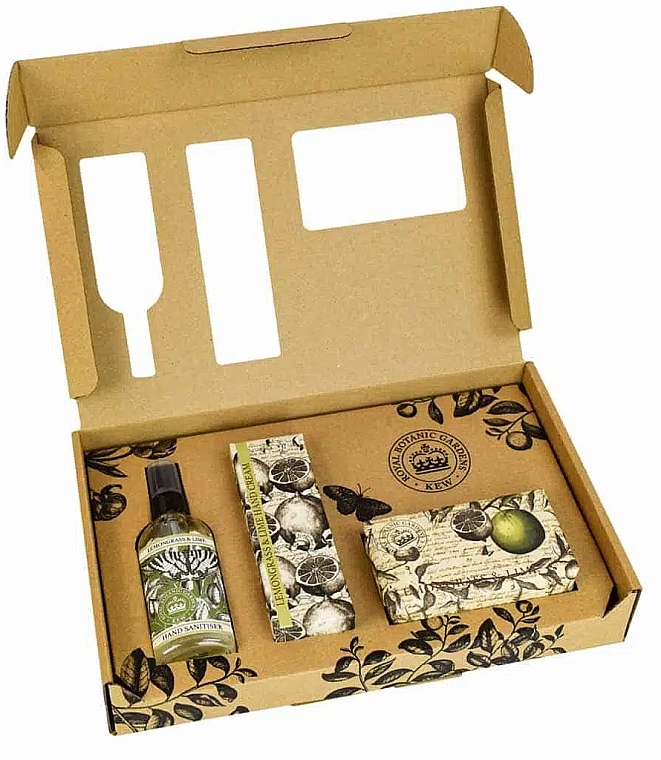 Set - The English Soap Company Kew Gardens Lemongrass & Lime Hand Care Gift Box — photo N2