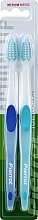 Medium Toothbrush, blue + light blue - Pierrot Action Tip Hard — photo N1