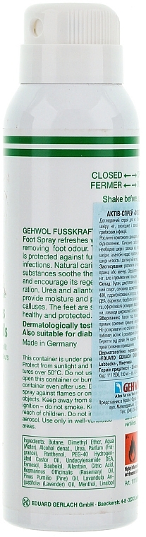 Fusskraft Active Spray - Gehwol Fusskraft pelegespray — photo N2