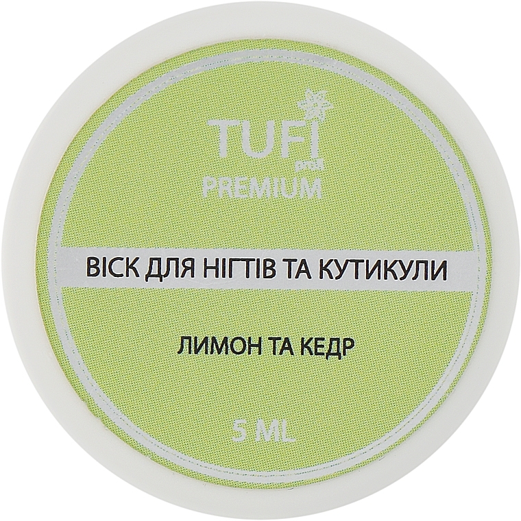 Lemon and Cedar Nail & Cuticle Wax - Tufi Profi Premium — photo N2