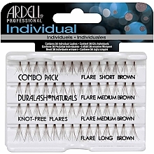Fragrances, Perfumes, Cosmetics Individual Lashes Kit - Ardell DuraLash Naturals Flare Combo Pack Brown