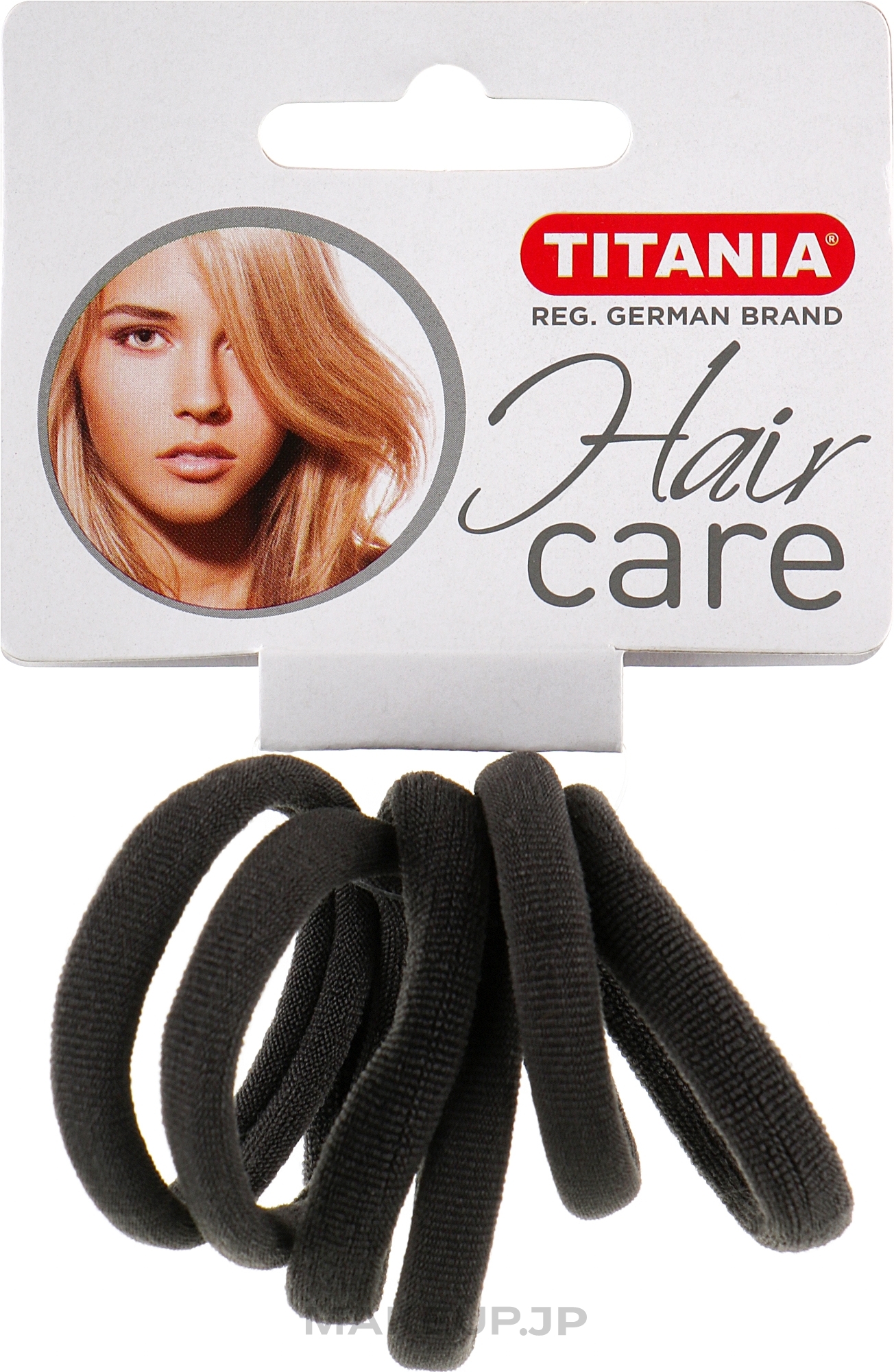 Small Elastic Hair Band, gray - Titania — photo 6 szt.