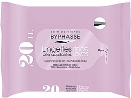 Fragrances, Perfumes, Cosmetics Makeup Remover Wipes, 20 pcs - Byphasse Make-up Remover Milk Proteins All Skin Wipes