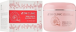Fragrances, Perfumes, Cosmetics Night Face Mask with Snail Mucin - 3W Clinic Snail Mucus Sleeping Pack
