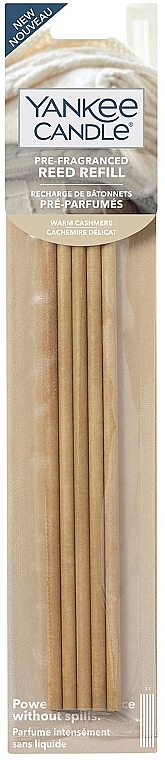 Diffuser Sticks - Yankee Candle Warm Cashmere Pre-Fragranced Reed Refill — photo N2