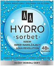 Fragrances, Perfumes, Cosmetics Ultra-Moisturizing Facial Cream - AA Hydro Sorbet Aqua Revolution Moisturizing Cream