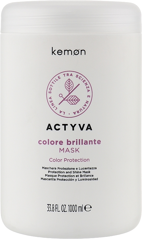 Color-Treated Hair Mask - Kemon Actyva Colore Brillante Mask — photo N3