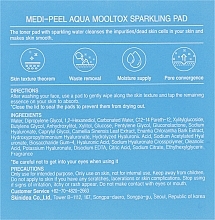 Moisturizing & Cleansing Face Peeling Pads - Medi Peel Aqua Mooltox Sparkling Pad — photo N3