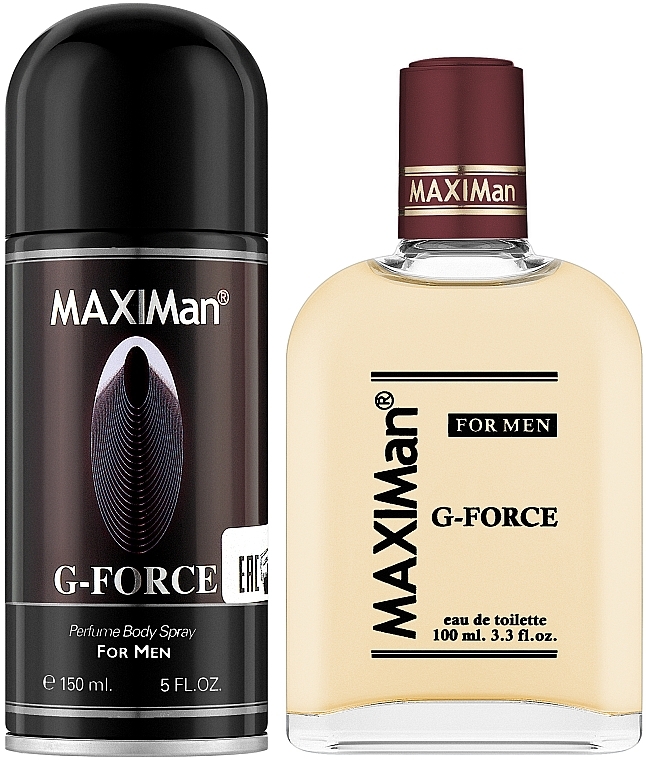 Aroma Parfume Maximan G-Force - Set (edt/100ml + deo/spray/150ml) — photo N7