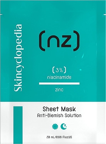 Anti-Acne Cleansing Sheet Mask with Niacinamide - Skincyclopedia Sheet Mask — photo N1