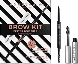 Set - Anastasia Beverly Hills Better Together Brow Kit Dark Brown (pencil/0.085g + gel/2.5ml) — photo N1