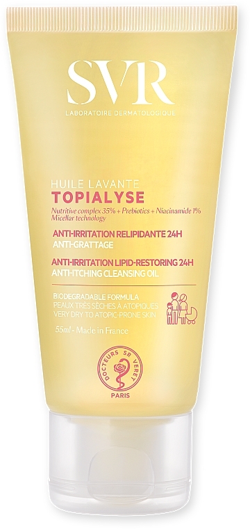 Cleansing Micellar Oil - SVR Topialyse Lipid-Restoring Cleansing Oil — photo N2