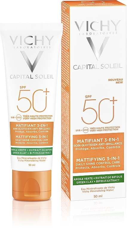 Sun Cream - Vichy Capital Soleil Mattifying 3-in-1 SPF50 — photo N1