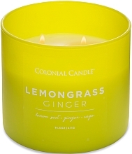 Fragrances, Perfumes, Cosmetics Scented Candle with Three Wicks - Colonial Candle Scented With Three Wicks Lemongrass Ginger