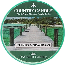 Fragrances, Perfumes, Cosmetics Tea Light Candle - Country Candle Citrus & Seagrass Daylight