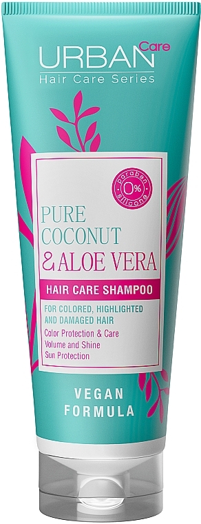 Color Protection Shampoo - Urban Pure Coconut & Aloe Vera Hair Shampoo — photo N1