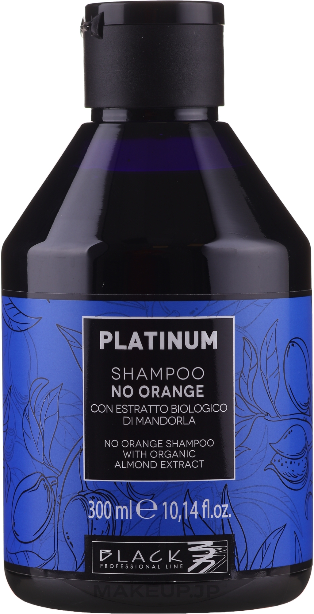 Almond Herbal Extract Shampoo for Neutralizing of Yellow and Copper Shades - Black Professional Line Platinum No Orange Shampoo With Organic Almond Extract — photo 300 ml