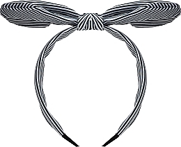 Fragrances, Perfumes, Cosmetics Hair Hoop with Bow, green-white striped - Donegal