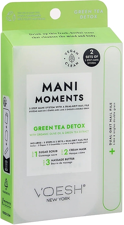 Nail & Hand SPA Treatment 'Detox with Green Tea' - Voesh Mani Moments Green Tea Detox — photo N1