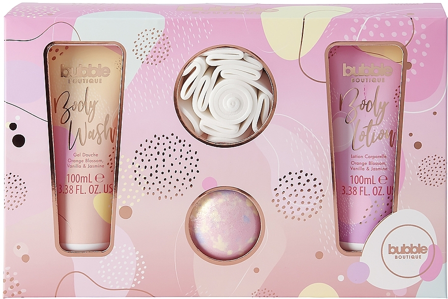 Set - Style & Grace Bubble Boutique Gift of The Glow Set (b/wash/100ml + b/lot/100ml + b/fizzer/80g + sh/flower) — photo N1