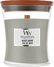 Scented Candle in Glass - WoodWick Hourglass Candle Wood Smoke — photo N1