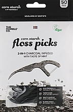 Dental Floss with a Handle, Black - The Humble Co. Dental Floss Picks — photo N1