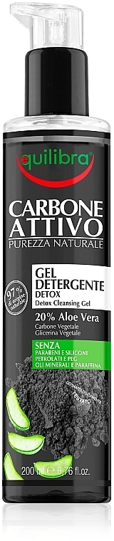 Activated Charcoal Facial Washing Gel - Equilibra Active Charcoal Detox Cleansing Gel — photo N4