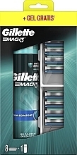 Set - Gillette Mach3 (cassette/8pcs + sh/gel/200ml) — photo N1