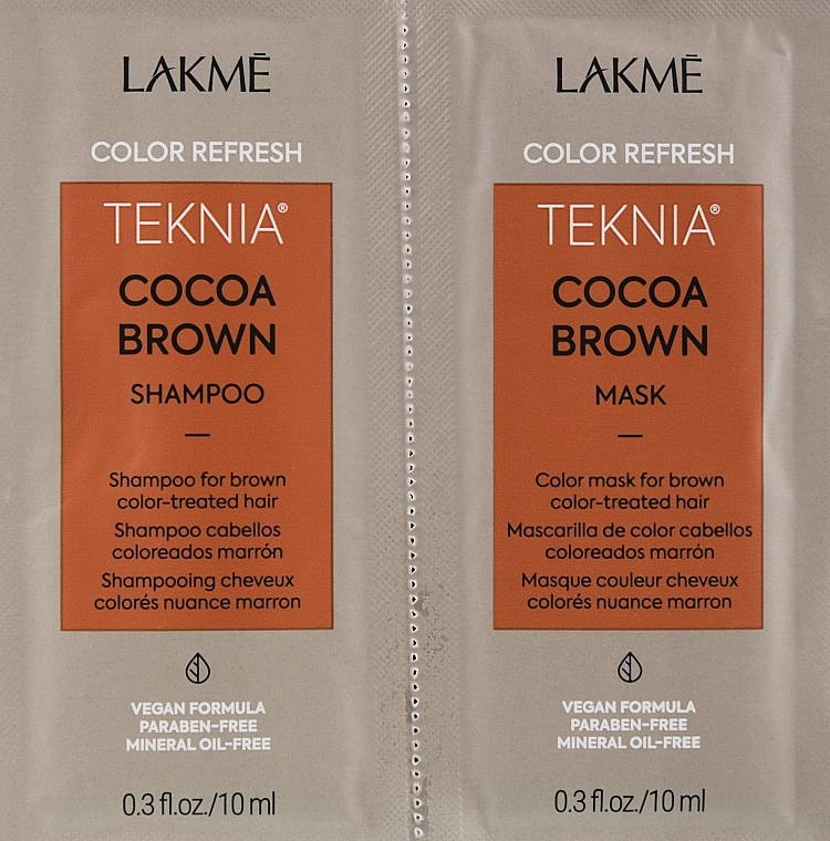 Sample Set - Lakme Teknia Color Refresh Cocoa Brown (sh/10ml + mask/10ml) — photo N2