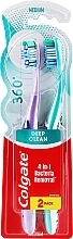 Medium Toothbrush 'Super Clean', purple+turquoise - Colgate — photo N1