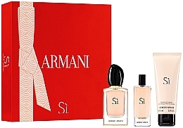 Fragrances, Perfumes, Cosmetics Giorgio Armani Si - Set (edp/50ml + edp/15ml + b/lot/75ml) 