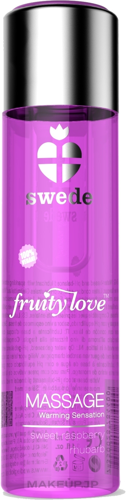 Sweet Raspberry Rhubarb Massage Gel - Swede Fruity Love Massage Warming Sensation Sweet Raspberry Rhubarb — photo 60 ml