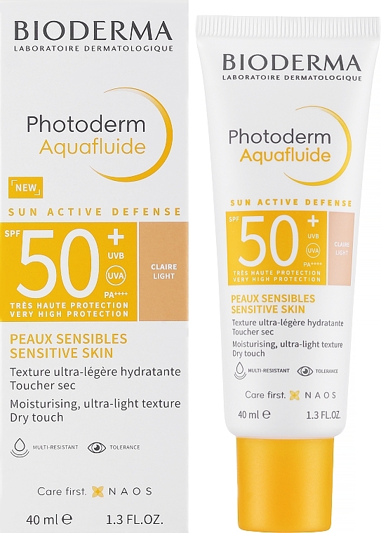 Sunscreen Foundation - Bioderma Photoderm Aquafluide SPF50+ — photo N1