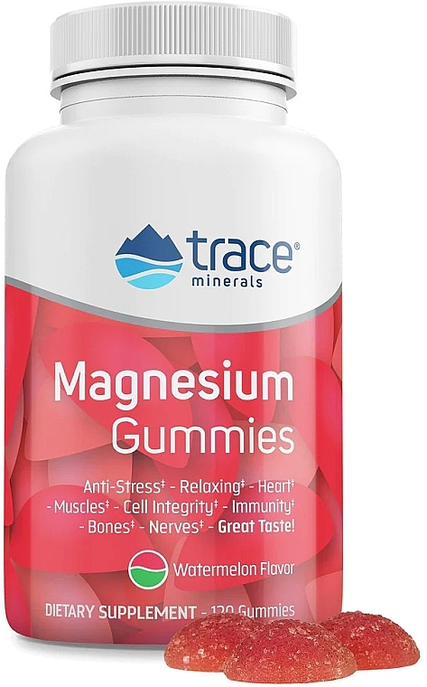 Magnesium Gummies - Watermelon Flavor - Trace Minerals Magnesium Gummies Watermelon — photo N2