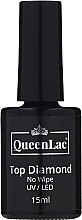 Fragrances, Perfumes, Cosmetics No Wipe Gel Polish Top Coat - QueenLac Top Diamond No Wipe UV/LED