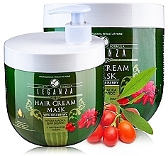 Fragrances, Perfumes, Cosmetics Hair Cream Mask with Goji Berries - Leganza Cream Hair Mask With Extract Of Goji Berry (without dispenser)
