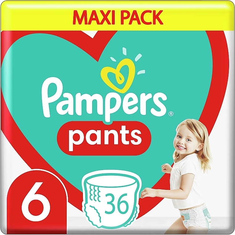 Diaper Pants, size 6, 15 kg, 36 pcs - Pampers — photo N1
