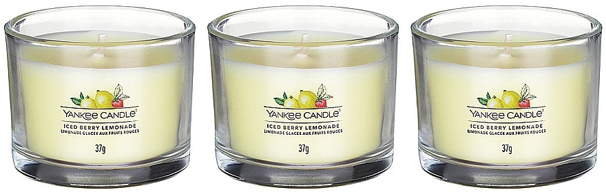 Scented Candle Set "Iced Berry Lemonade" - Yankee Candle Iced Berry Lemonade (candle/3x37g) — photo N2