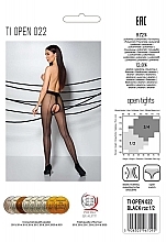 Erotic Tights with Cutout 'Tiopen' 022, 20 Den, black - Passion — photo N3