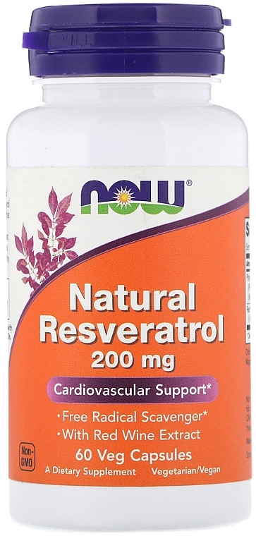 Resveratrol 200 mg - Now Foods Natural Resveratrol — photo N1