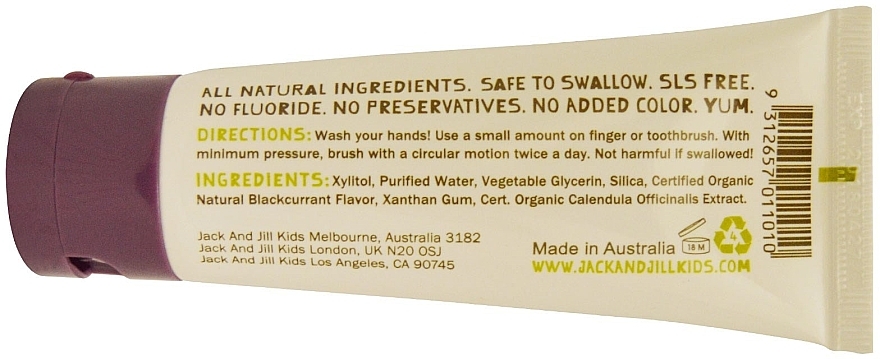 Natural Black Currant Taste Toothbrush - Jack N' Jill Natural Toothpaste Blackcurrant — photo N2