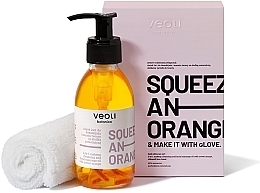 Set - Veoli Botanica Squeeze An Orange (f/oil/132.7g + towel/1pcs) — photo N1