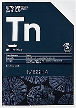 Fragrances, Perfumes, Cosmetics Sheet Mask "Purifying" - Missha Phytochemical Skin Supplement Sheet Mask Tannin/Purifying