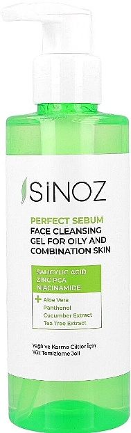 Oily and Combination Skin Cleansing Gel - Sinoz Perfect Sebum Face Cleansing Gel  — photo N1